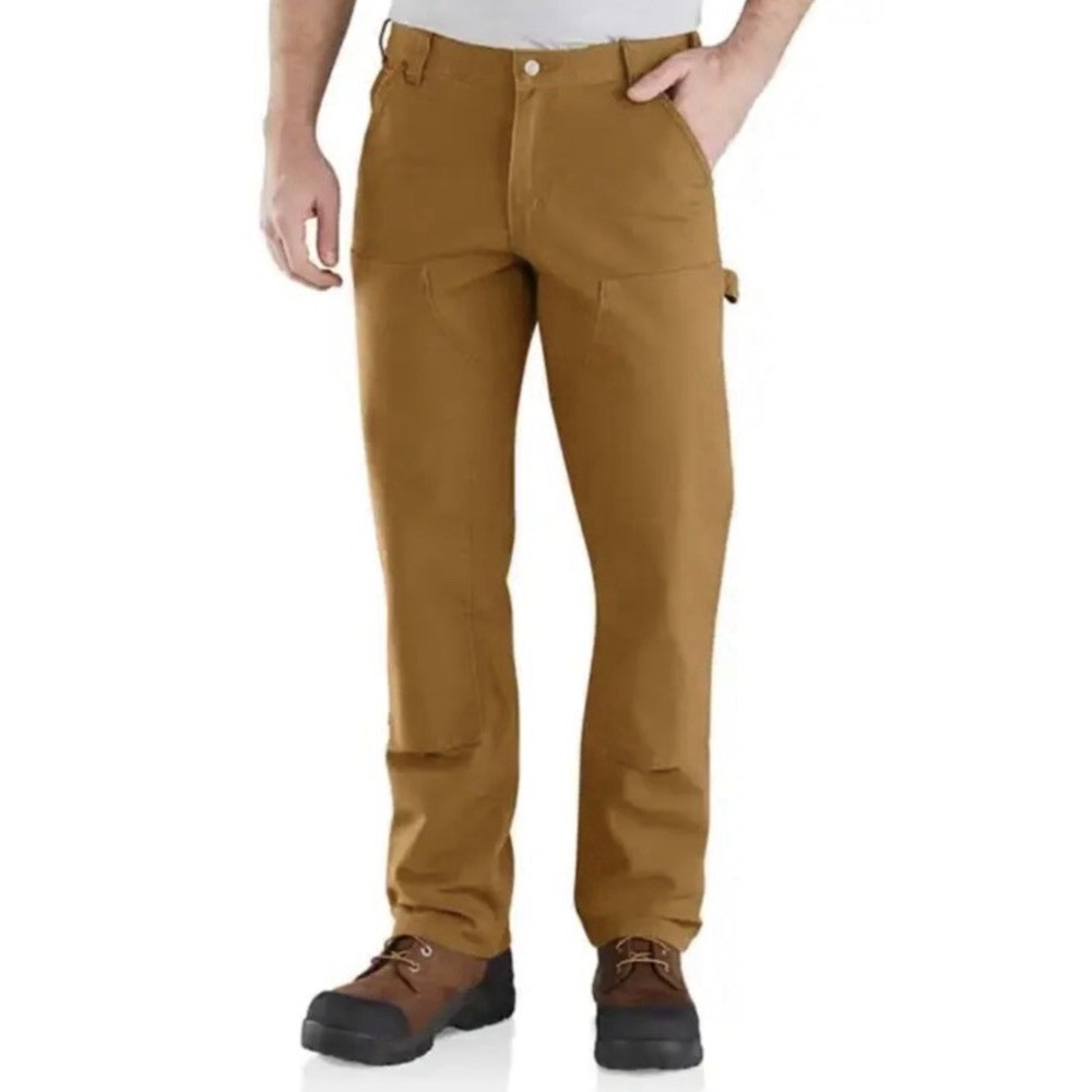 Carhartt 103334 211 Mens 40x30 Brown Rugged Flex Double Front Work Pants Utility